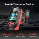 HIKMICRO Imageur thermique E02 - équipé de la technologie Superir, d'une interface intégrée et de quatre palettes de couleurs - pour l'analyse et l'inspection d'images radiométriques - plastique noir - 6 x 3 x 2 cm