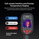 HIKMICRO Imageur thermique E02 - équipé de la technologie Superir, d'une interface intégrée et de quatre palettes de couleurs - pour l'analyse et l'inspection d'images radiométriques - plastique noir - 6 x 3 x 2 cm