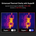 HIKMICRO Imageur thermique E02 - équipé de la technologie Superir, d'une interface intégrée et de quatre palettes de couleurs - pour l'analyse et l'inspection d'images radiométriques - plastique noir - 6 x 3 x 2 cm