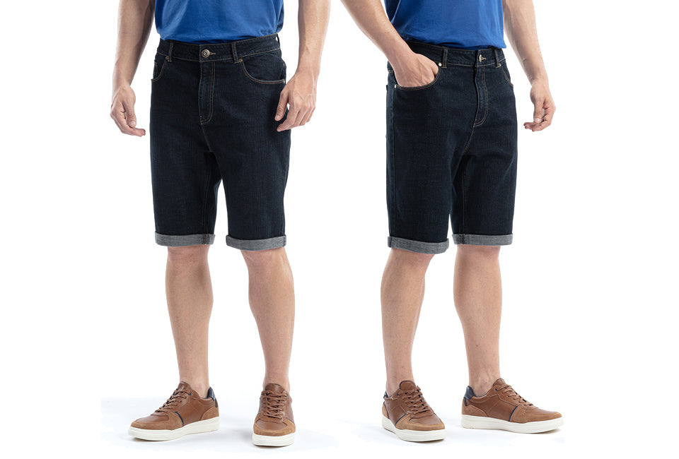 Milanoro - XL - Short en jean - Homme - Bleu foncé