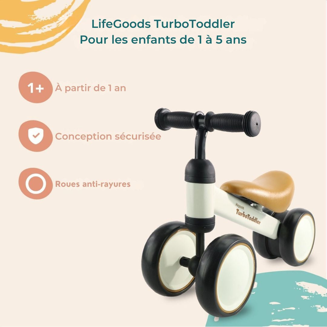 Trottinettes pour enfants - LifeGoods - A partir de 1 an - Crème