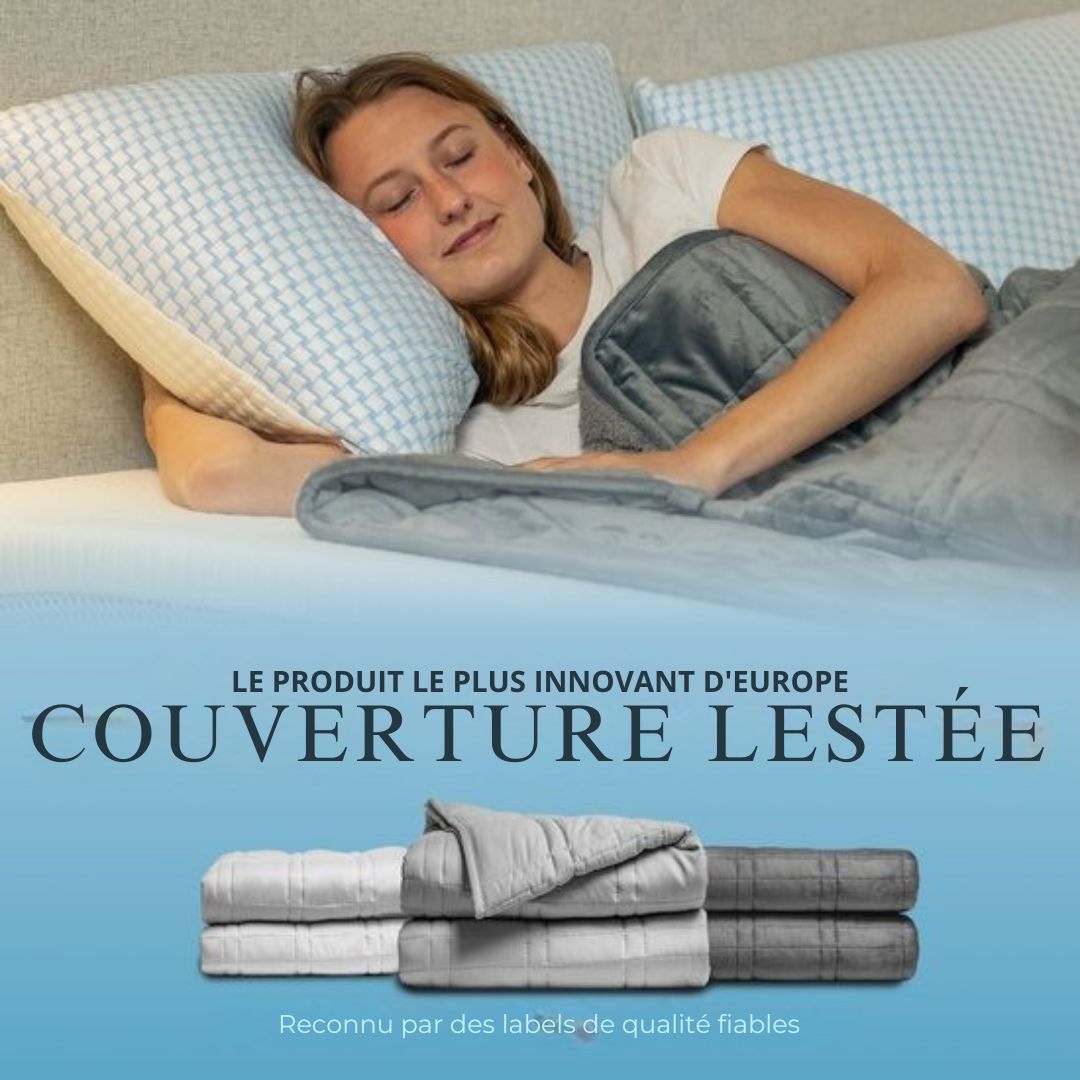 Couverture lestée 9 kg Ella - 150 x 200cm - Flanelle & Sherpa - OEKO-TEX - Gris