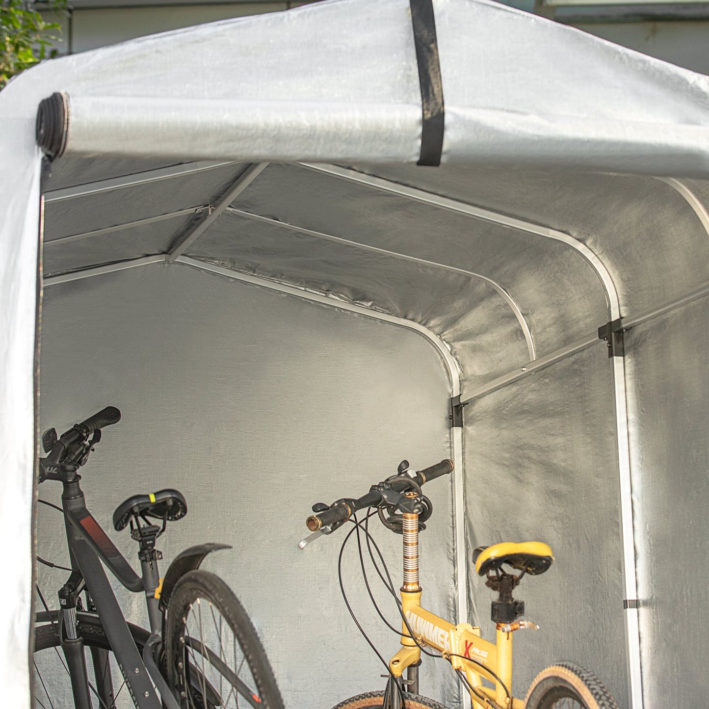 SoBuy KLS11-L Foil Tent 159 x 165 x 219 cm Grey - Auvent multifonctionnel, garage à vélo et rangement de jardin