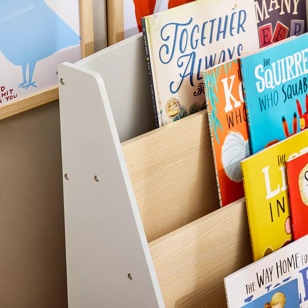 SoBuy Bibliothèque - KMB106-HG - MDF - Max. 8kg - 60x30x70cm - Blanc