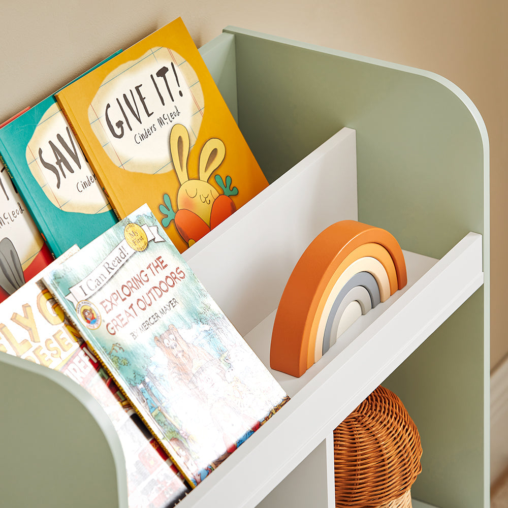 SoBuy Bibliothèque - KMB90-GR - pour enfants - 60 cm x 36 cm x 89 cm - Vert