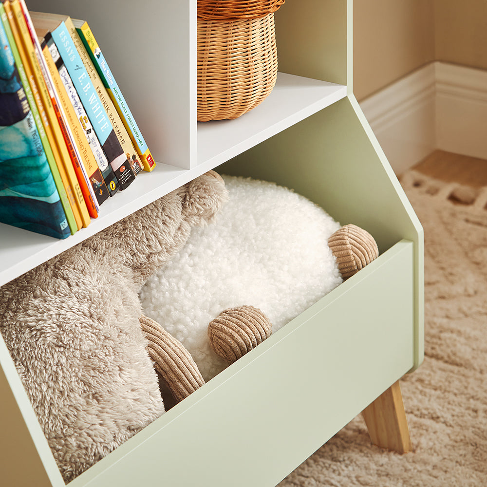 SoBuy Bibliothèque - KMB90-GR - pour enfants - 60 cm x 36 cm x 89 cm - Vert