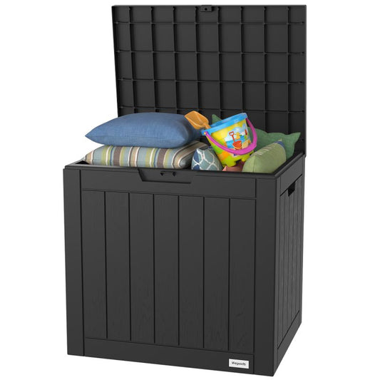 Boîte de rangement Lifegoods 118L - aspect bois - étanche - capacité 55 kg