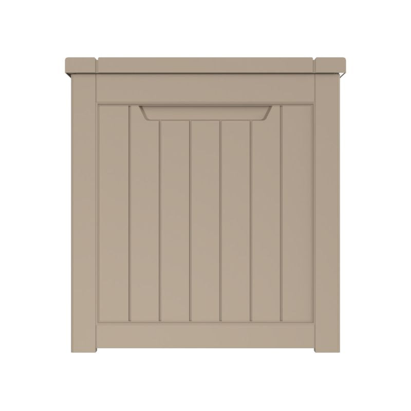 LifeGoods Boîte à coussins XL - 870L - Plastique aspect bois - Gris - Très grande taille