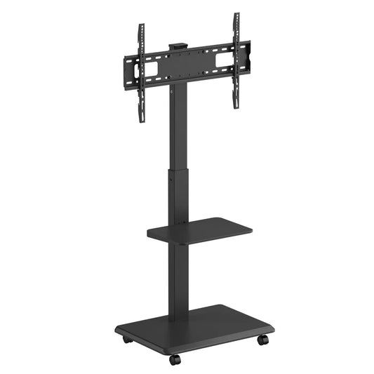 VDD Support TV - Mobile - Rotatif - 37 à 75 pouces - 40 x 66 x 152 cm - Noir