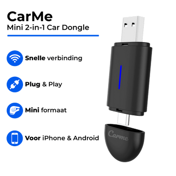 Carme Mini 2-in-1 Car Dongle For iPhone & Android