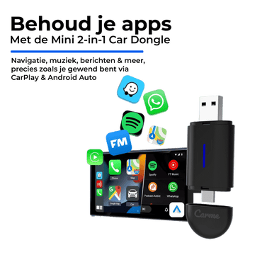 Carme Mini 2-in-1 Car Dongle For iPhone & Android