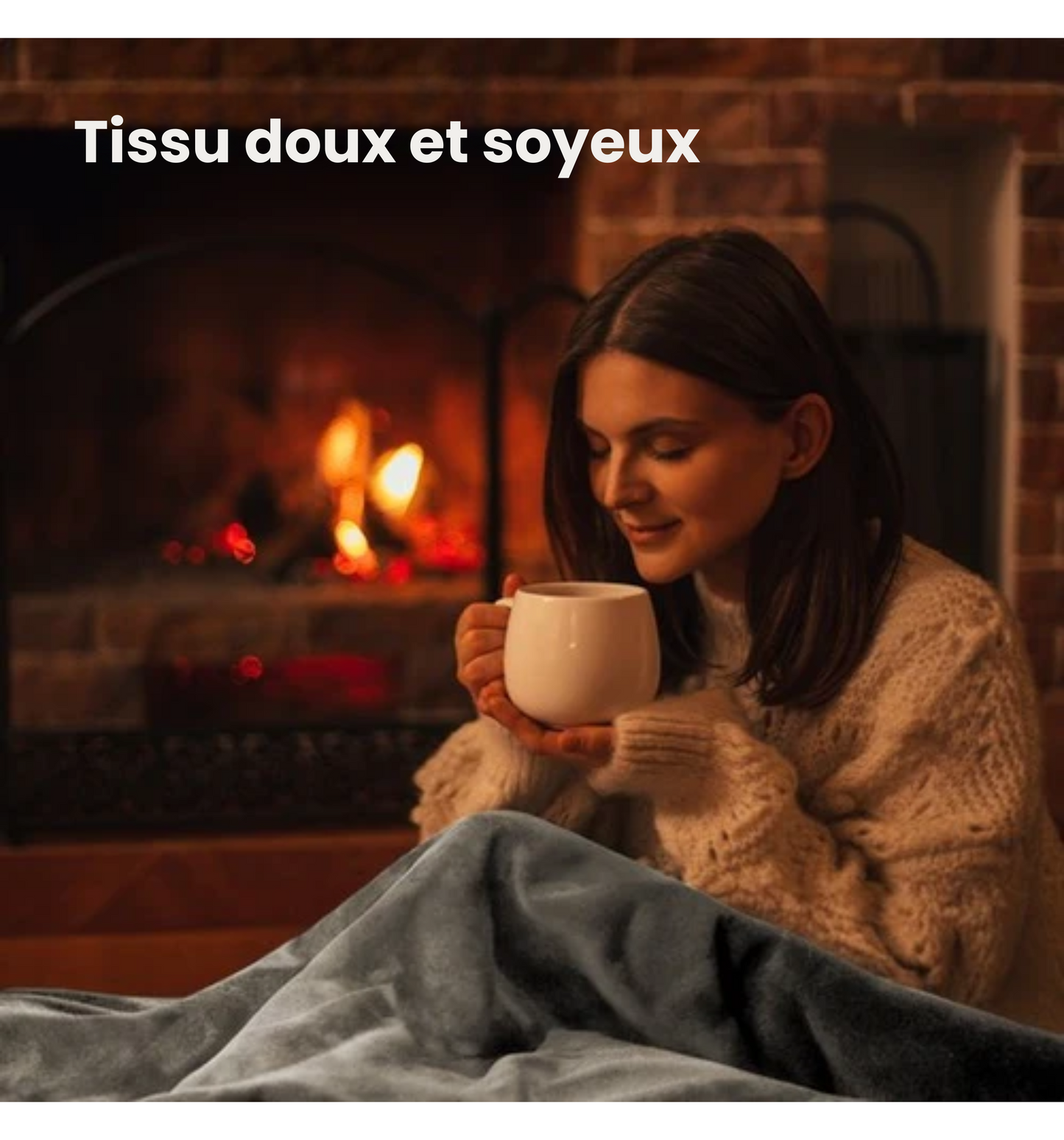 Couverture électrique - Auronic - Chauffante réglable - 2 personnes - 200x150 - Gris
