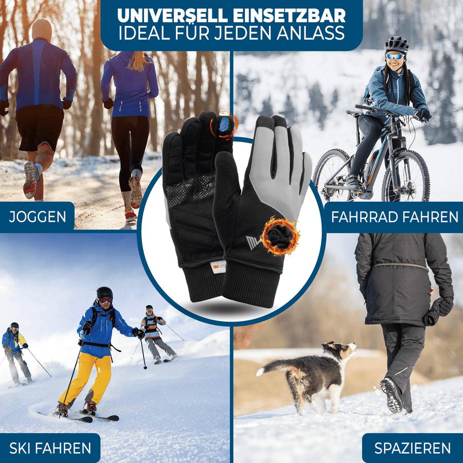 MIVELO THERMO-FIT Gants d'hiver - Polaire thermique & 3M Thinsulate - Unisexe - Taille S