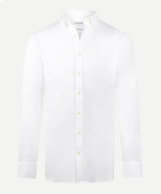 McGregor - Chemise en piqué stretch - Coupe régulière et confortable - Blanc - Taille S