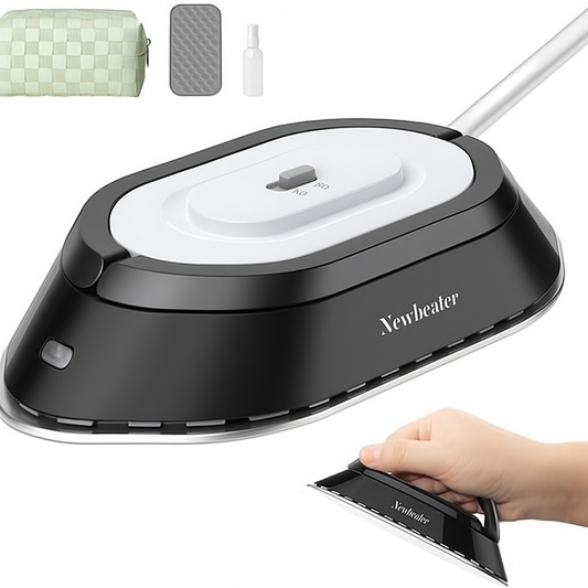 Newbealer Travel Iron Dual Voltage - Mini fer à repasser - Fer à sec - Pliable - 120/220 Volts