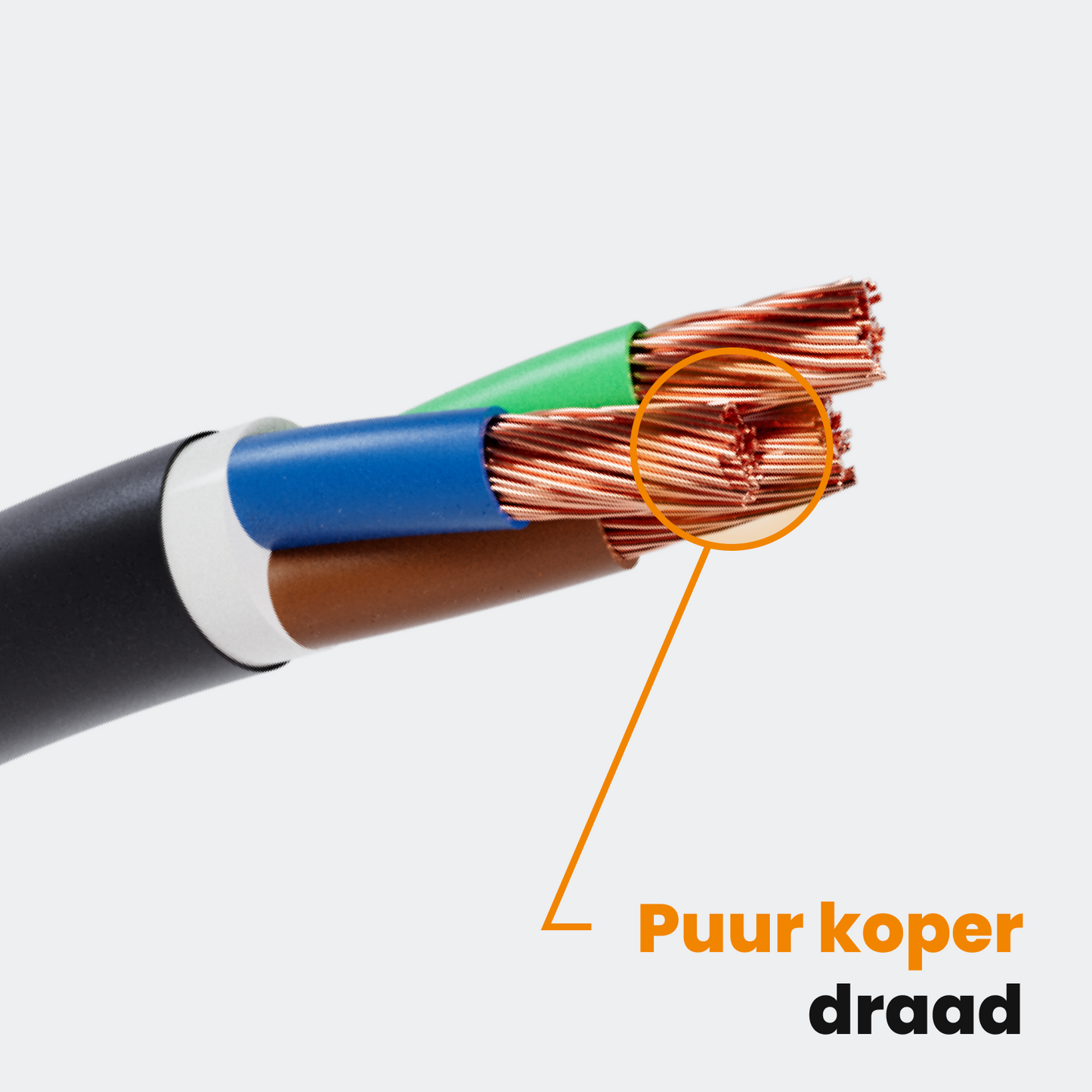 Moovv Câble d'alimentation 4 mètres en cuivre - câble extra long pour tapis de course