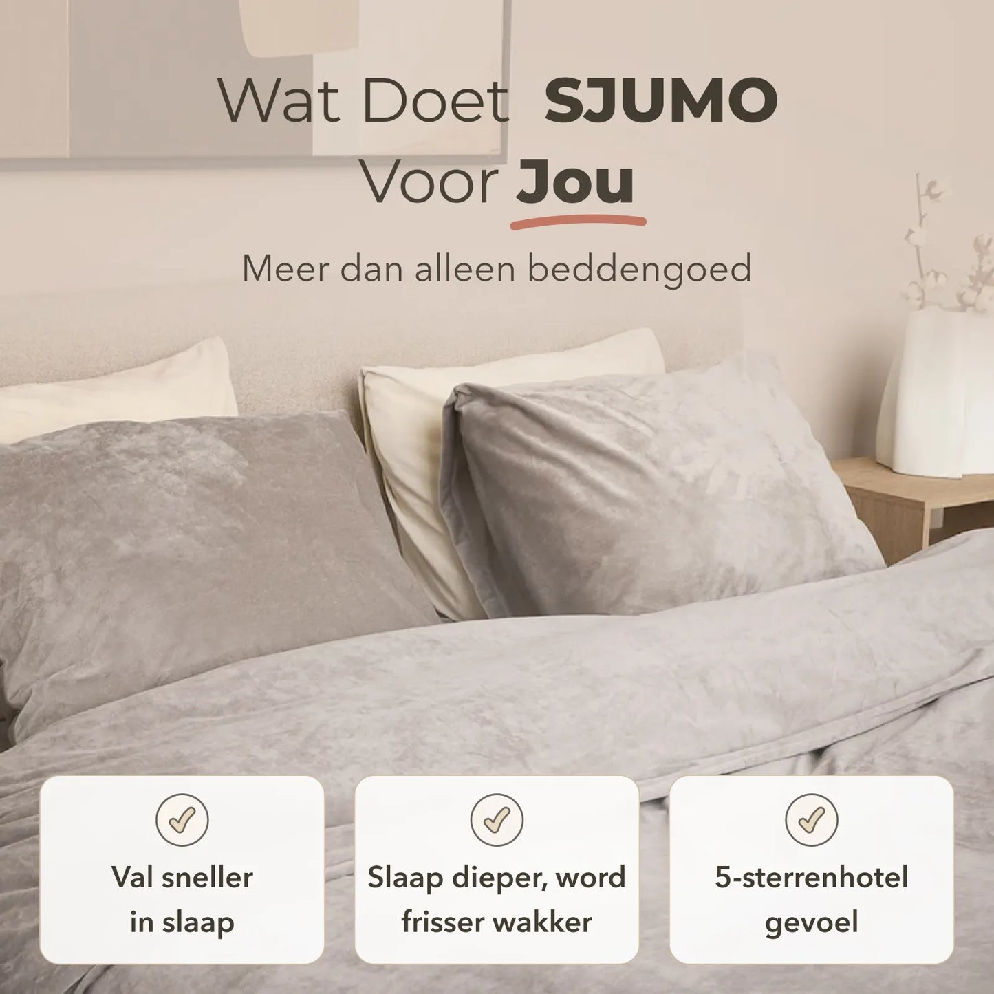 Sjumo - Drap-housse Silky Smooth - 200x210/220 cm - Satin de coton gris chaud - Brillant de haute qualité et doux comme de la soie - Anti-allergique et respirant - Confort de qualité hôtelière de luxe