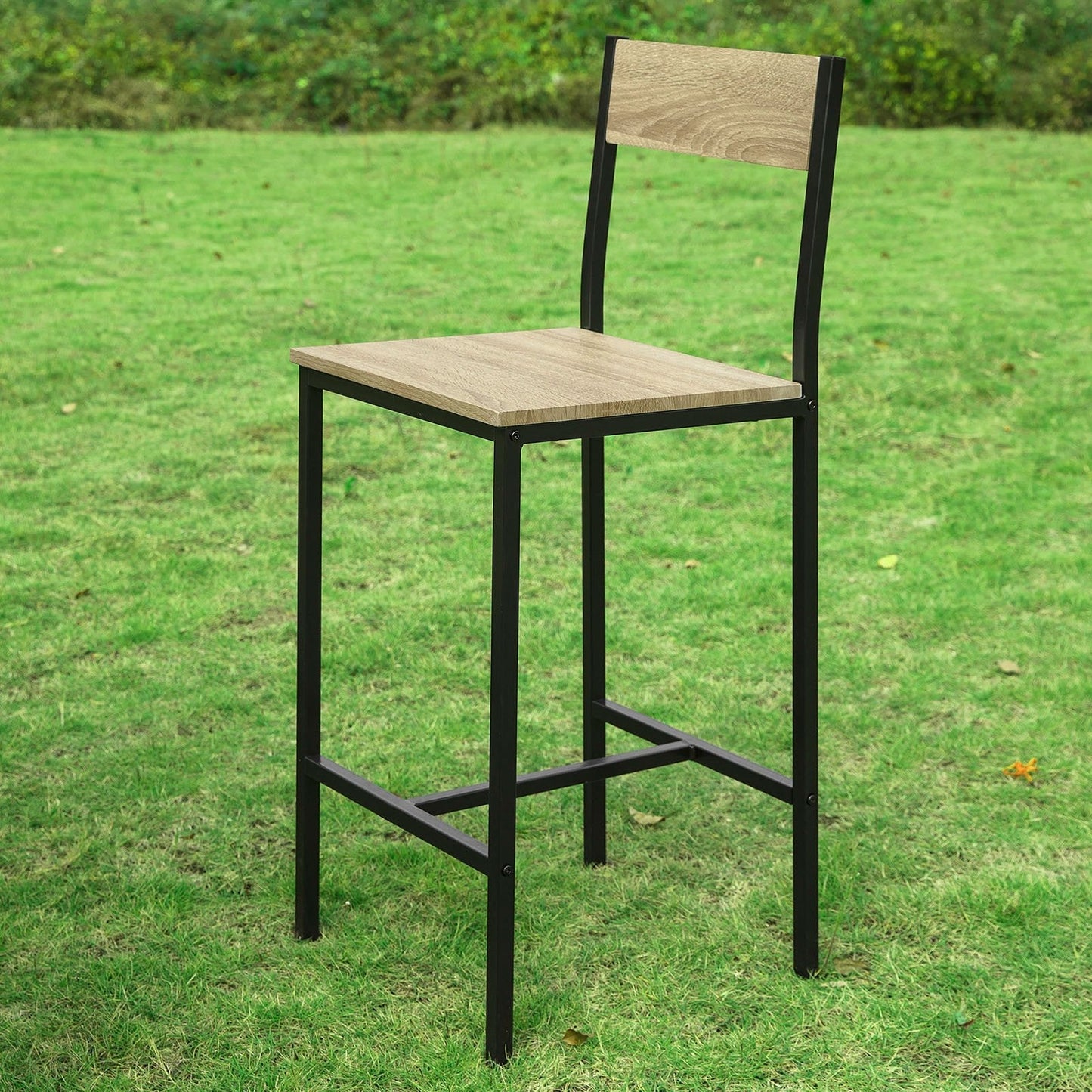 SoBuy Table de bar - OGT16-N - Ensemble 3 pièces - 110 x 100 x 45 cm