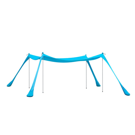 SoBuy Tente de plage 400x400x200 cm Turquoise - Lycra Polyester Anti-UV UPF 30 - Tente de plage portable avec sac de transport