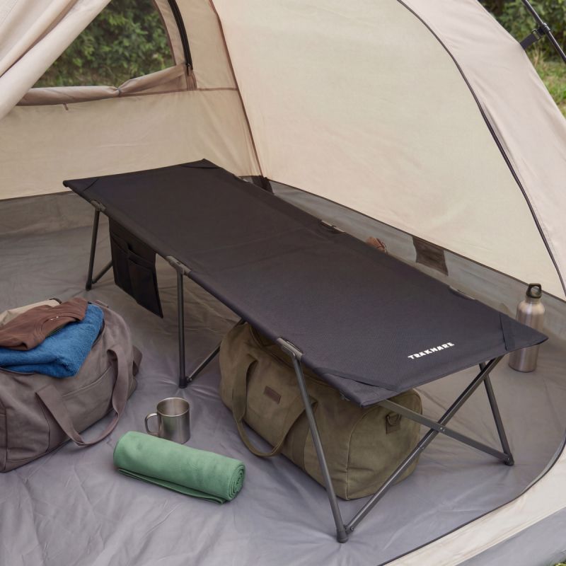 Lit de camp Trvlmore - 213 x 79 x 50 cm - extra large - pliable - lit de camping