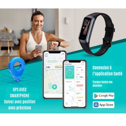 FITAGE - Montre connectée / tracking - Noir