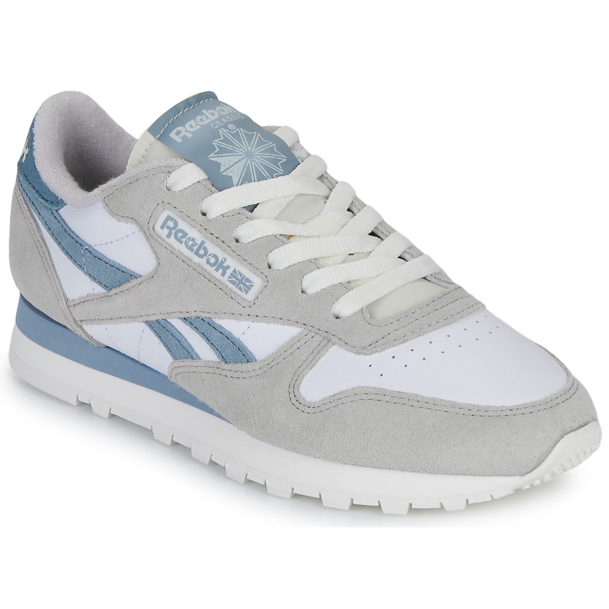 Reebok Classic Leather - Gris/Bleu - Homme - Design rétro stylé - taille 37
