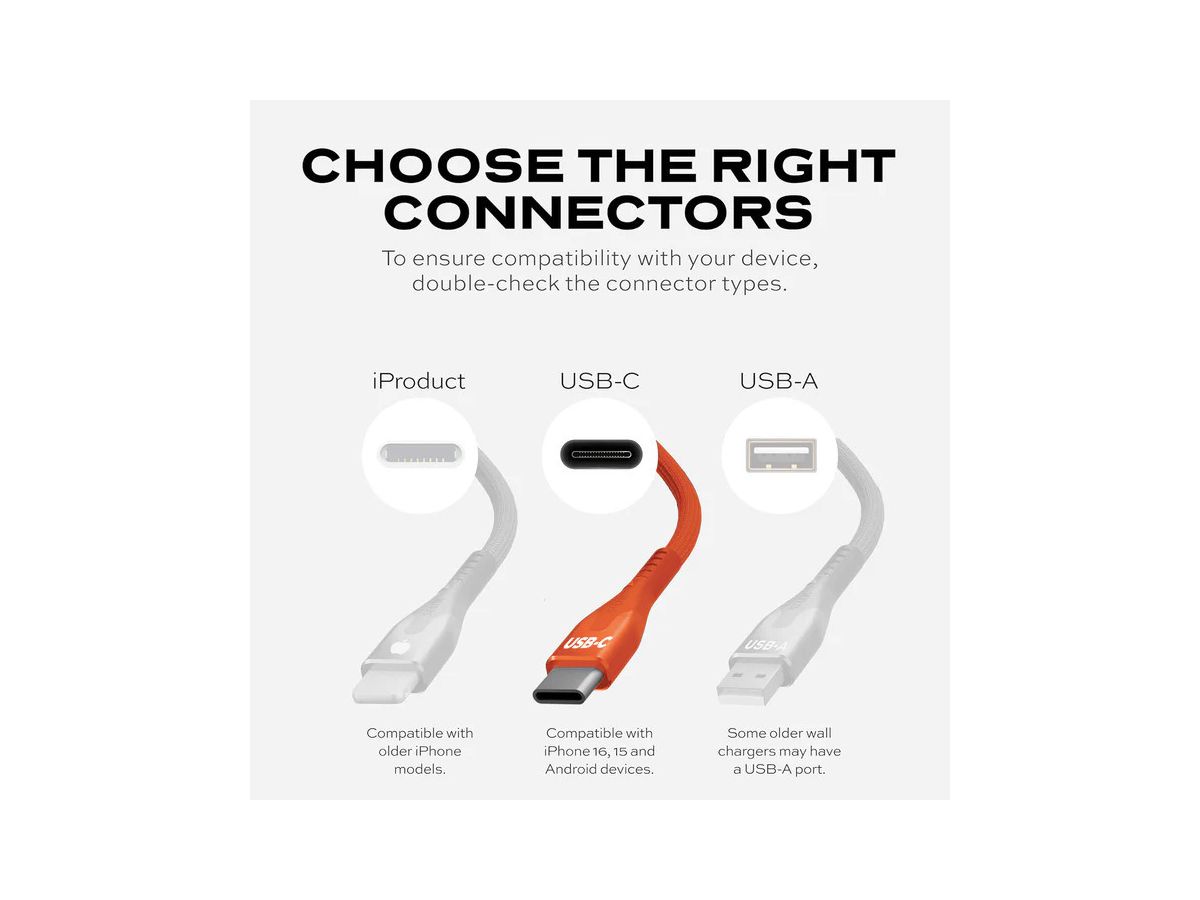 STATIK MagStack Pro 2.0 Câble magnétique USB-C - 1 m - 100W - Orange