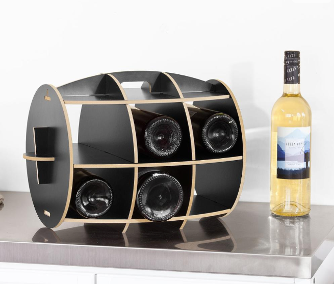 SoBuy Porte-bouteilles FRG67-SCH MDF 40x30x27 cm - Marron