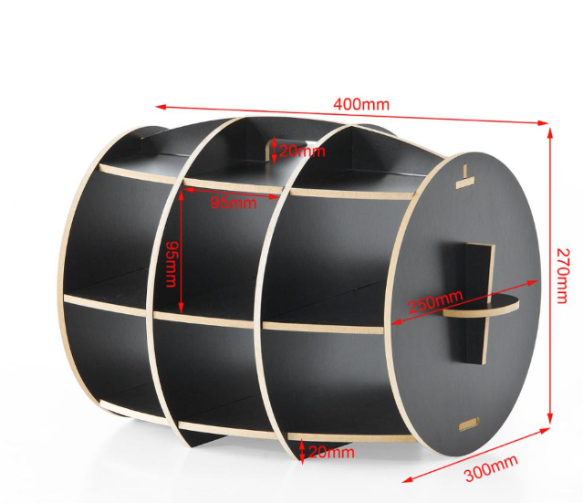 SoBuy Porte-bouteilles FRG67-SCH MDF 40x30x27 cm - Marron