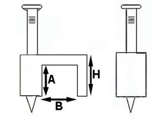Clip pour câble plat, gris, 10Mm (100St/Box)