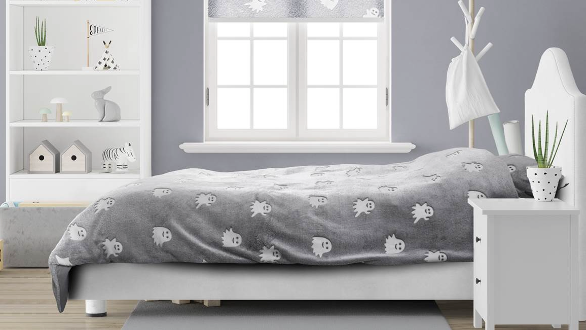 Enveloppe de couette Sleeptime Glow in the dark Spooky Grey 140 x 200/220 cm