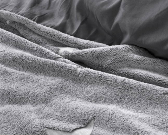 Housse de couette phosphorescentes - Sleeptime - Motif étoilé - 140x200/220 + 1 taie d'oreiller 60x70 - Gris