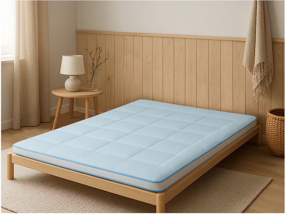 Zydante - Surmatelas rafraîchissant et couche de matelas - 140x200 cm - Nylon et polyester rafraîchissants - Structure 3D respirante - Lavable à 40 degrés