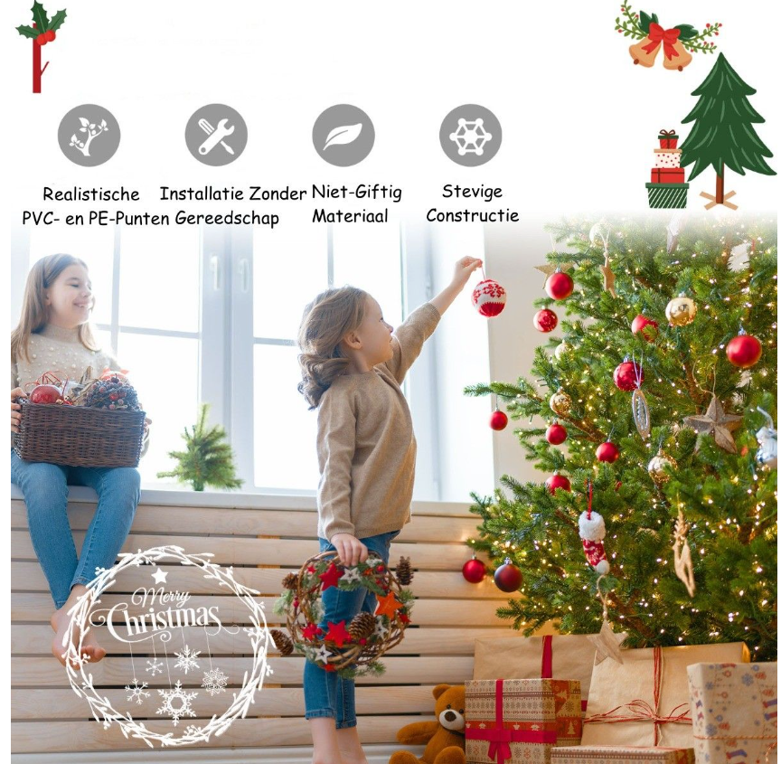 Coast Unit Arbre de Noël artificiel avec 1462 branches en PE et PVC et support métallique 180 cm