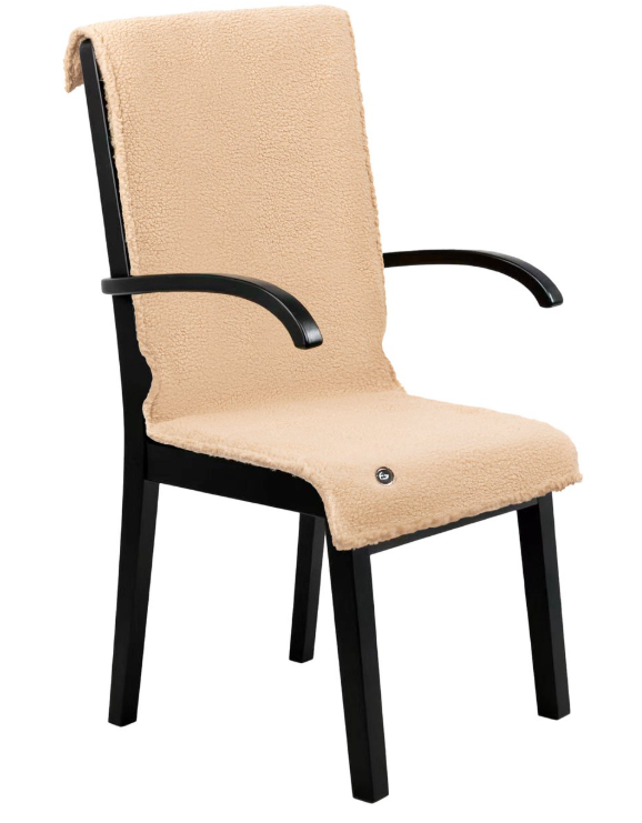 Saaf - Couverture chauffante et chauffage de siège - 40 x 110 cm - Beige Teddy - 3 niveaux de chaleur avec batterie 10 000 mAh - Chauffage sans fil et USB - Confort maximal