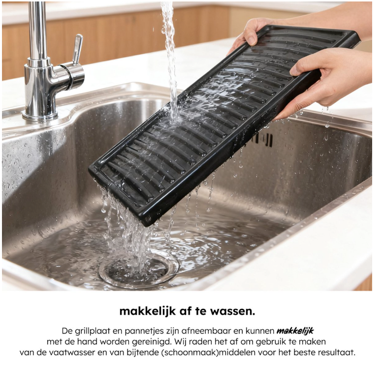 Saaf - Set Gourmet & Raclette - 1200W - Métal noir - Avec plaque de cuisson amovible et revêtement antiadhésif - Pour 8 personnes - Lavable au lave-vaisselle - Convivial Dining