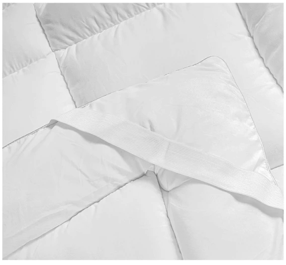 Sleeptime - Flor 3D Air Topper - 140x200x4 cm - Microfibre blanche - Avec terre de ventilation 3D et remplissage en fibre de gel - Antiallergique et rafraîchissant - Prolonge la durée de vie du matelas