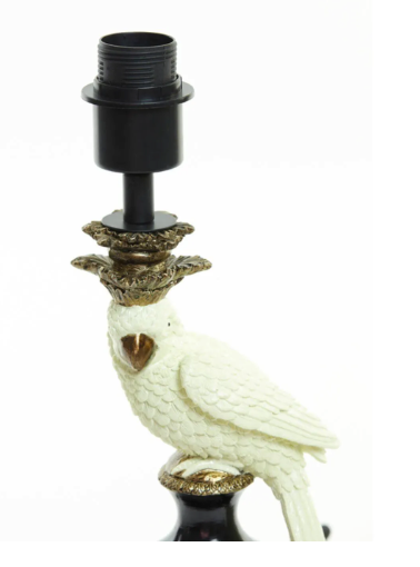 Light & Living - Pied de lampe Nyasa - 14,5x14,5x46,5 cm - Céramique noire et crème - Prise E27 - Design organique et moderne - Pied de lampe de table fait à la main
