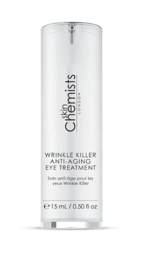 SkinChemists - Professional Wrinkle Killer Anti-Ageing Eye Treatment - 15 ml - Verre blanc et transparent - Syn-Ake Peptide & Collagen - Puissante crème anti-rides pour les yeux - Raffermissante et éclaircissante