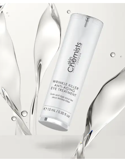 SkinChemists - Professional Wrinkle Killer Anti-Ageing Eye Treatment - 15 ml - Verre blanc et transparent - Syn-Ake Peptide & Collagen - Puissante crème anti-rides pour les yeux - Raffermissante et éclaircissante