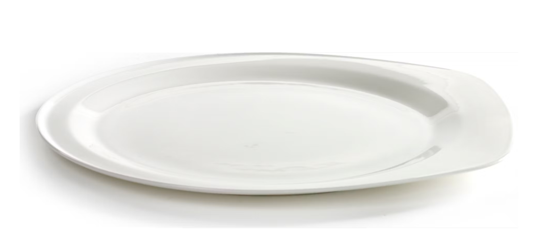 Serax - Set d'assiettes avec assiette XL et assiette creuse - 32.7 cm & 25.1 cm - Avec un design moderne et minimaliste et des tailles spacieuses - Pour le dîner et la présentation - Porcelaine blanche