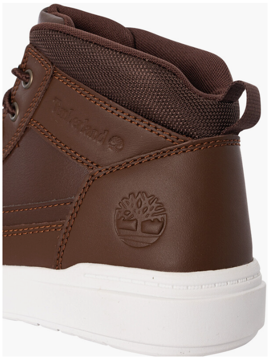 Timberland - Baskets mi-hautes avec laçage - Taille 45.5 & avec semelle confortable - semelle en caoutchouc durable & style décontracté - Pour hommes - Cuir marron moyen