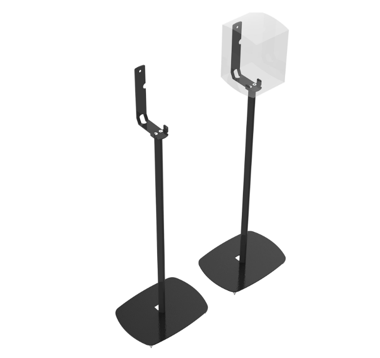 SoundXtra - Support de sol pour Samsung HW-Q930/Q990 - Hauteur réglable et design stable - Comprend une gestion des câbles et des pointes - Pour un son immersif - Acier noir et aluminium