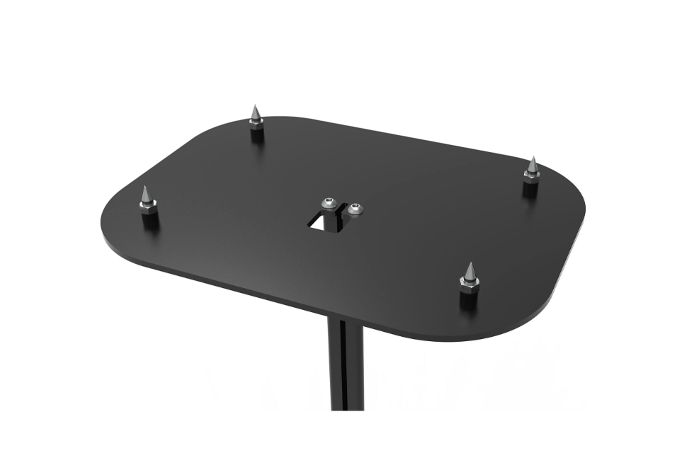 SoundXtra - Support de sol pour Samsung HW-Q930/Q990 - Hauteur réglable et design stable - Comprend une gestion des câbles et des pointes - Pour un son immersif - Acier noir et aluminium