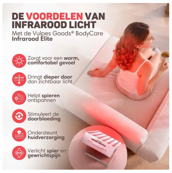 Vulpes Goods® - Lampe infrarouge Elite Red Light Therapy - 150 W - avec longueurs d'onde de 660nm et 850nm, minuterie et télécommande - pour les soins de la peau et la réparation musculaire - aluminium blanc