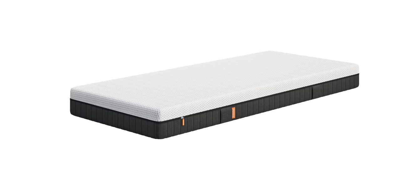 Emma - Matelas Express - 160 x 200 cm - équipé de 7 zones ergonomiques et de ressorts ensachés Aeroflex et d'une housse respirante - pour les dormeurs sur le ventre, le dos et les côtés - Textile blanc et gris