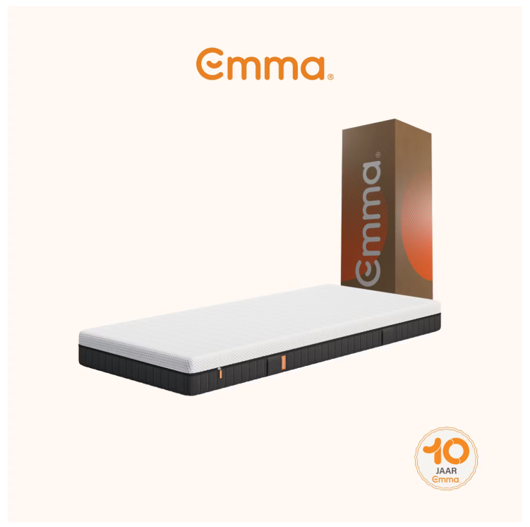 Emma - Matelas Express - 160 x 200 cm - équipé de 7 zones ergonomiques et de ressorts ensachés Aeroflex et d'une housse respirante - pour les dormeurs sur le ventre, le dos et les côtés - Textile blanc et gris