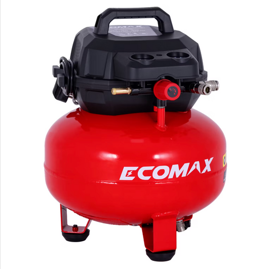 Compresseur d'air Ecomax Pancake 23L - Compact et puissant - Double connexion