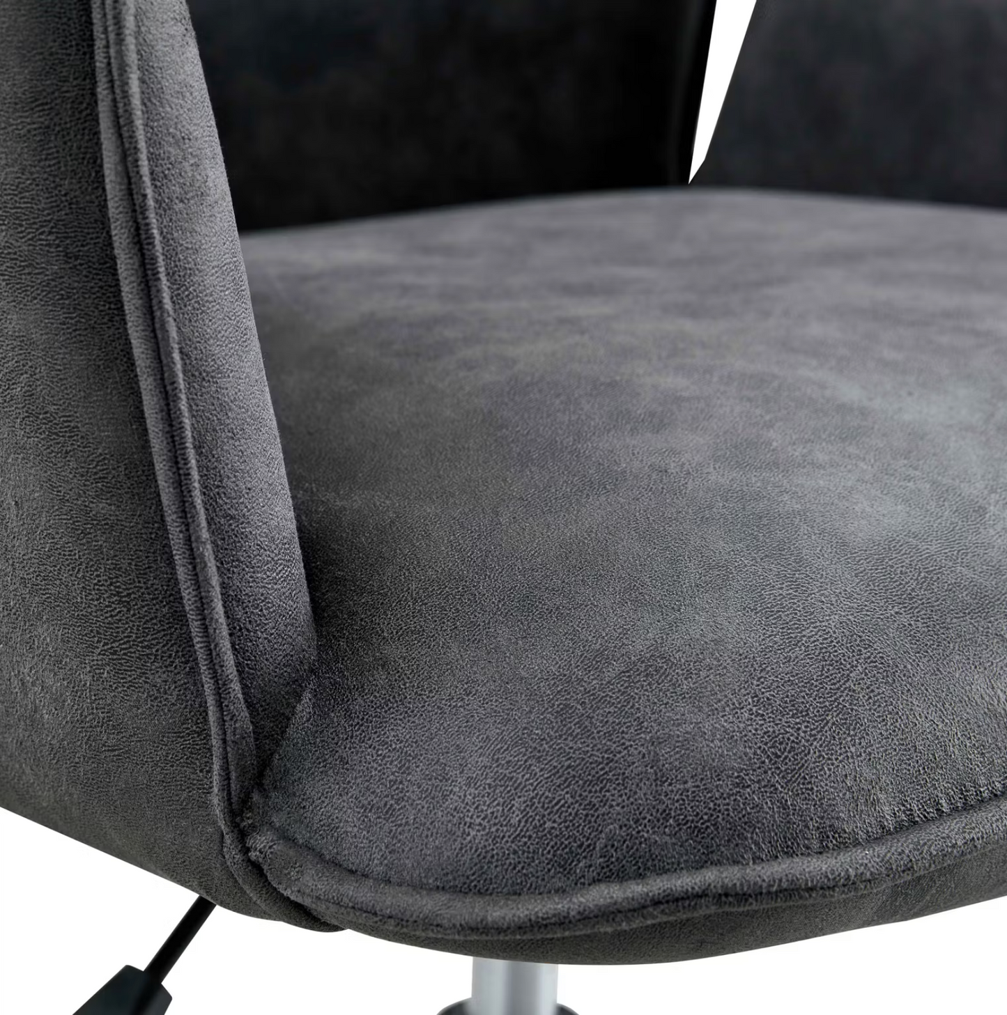 Chaises de bureau Jill Lot de 2 - Microfibre anthracite - 58,5 x 64 x 82,5-91,5 cm - Réglable en hauteur