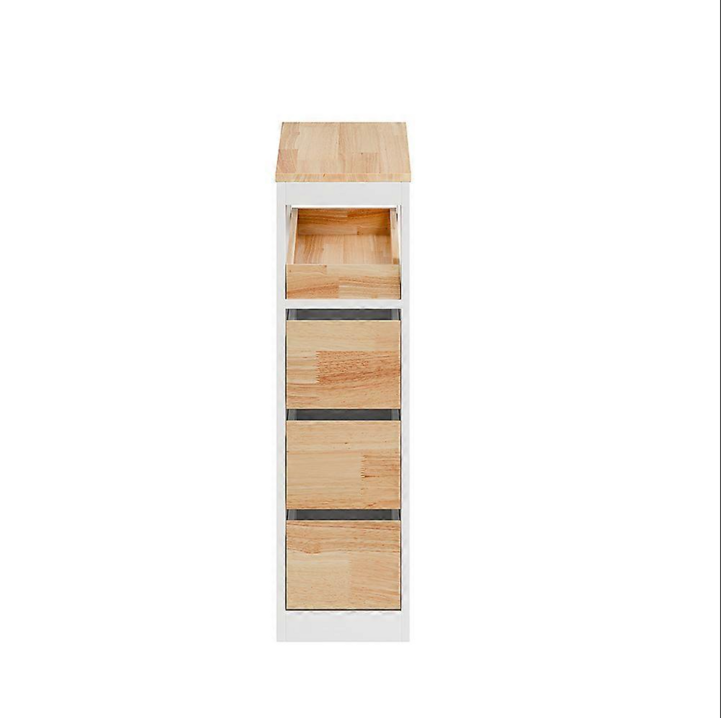 SoBuy Meuble de salle de bain étroit - Meuble de rangement étroit avec 3 tiroirs - gain de place - 65x23x82 cm